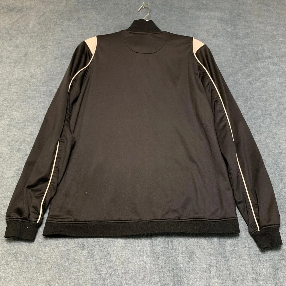 Reebok Track Jacket Men 2XS Black Performance Training Sporty Mock Neck Full Zip